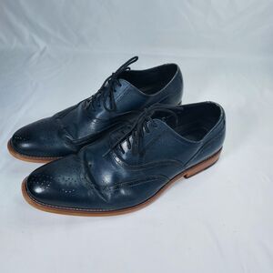 Stacy Adams Men’s 9.5 Black Leather Oxford Dress Shoes Lace Up Classic